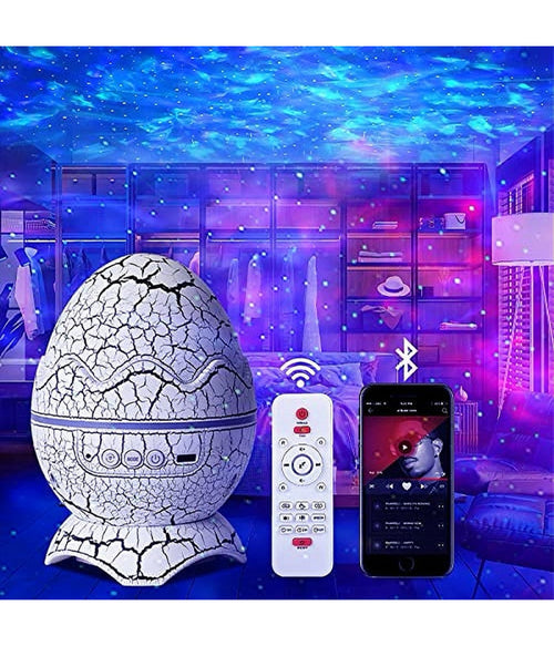 Proiettore Con Lettore Musicale Wireless Dinosaur Egg Galaxy Starry Sky Telecomando