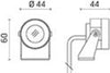 Proiettore forma tonda per installazione esterna Ares Aimer 1 C.Cur