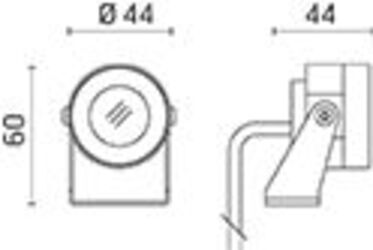 Proiettore forma tonda per installazione esterna Ares Aimer 1 C.Cur