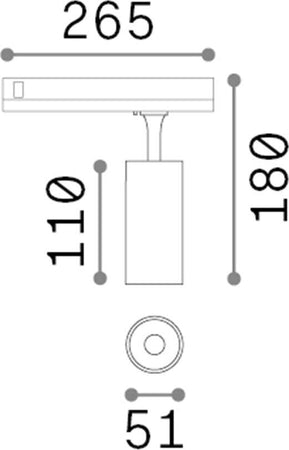 Proiettore-Fox-Alluminio-Materie-Plastiche-Nero-Led-8W-3000K-Luce-Calda-1-10V