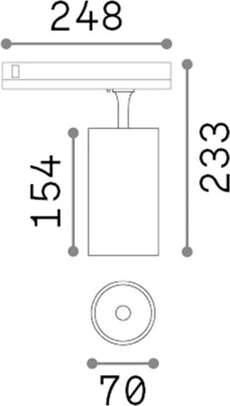 Proiettore-Fox-Dali-Alluminio-Materie-Plastiche-Bianco-Led-25W-3000K-Cri90