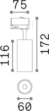 Proiettore-Fox-On-Off-Alluminio-Materie-Plastiche-Bianco-Led-15W-3000K-Cri90