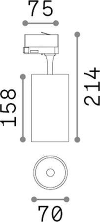 Proiettore-Fox-On-Off-Alluminio-Materie-Plastiche-Nero-Led-25W-3000K-Cri90