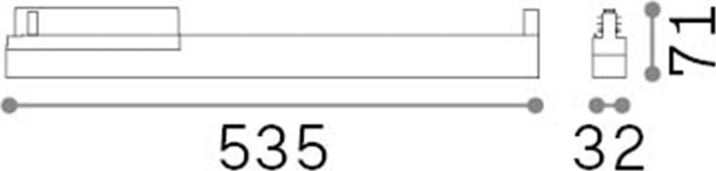 Proiettore-Lineare-Display-Metallo-Bianco-Led-A-Vista-14W-4000K