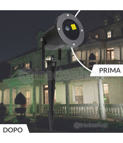 Proiettore Luci Laser Da Esterno Su Picchetto Fantasia Punti Giardino Discoteca