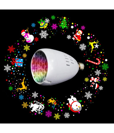 Proiettore Luci Rotazione Automatica E27 Da 4w Per Esterni Decorazioni Natalizie