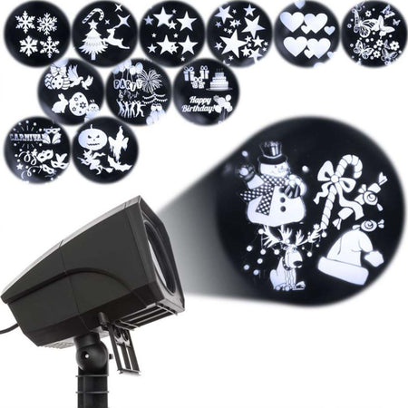 Proiettore natalizio oscar a led con 12 soggetti intercambianili in movimento Casa e cucina/Decorazioni per interni/Addobbi e decorazioni per ricorrenze/Decorazioni natalizie/Luci natalizie/Catene luminose per esterni MagiediNatale.it - Altamura, Commerciovirtuoso.it