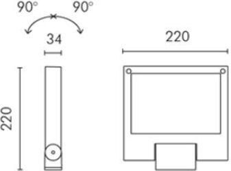 Proiettore per esterni LED Simes Movit Quadrato 220mm