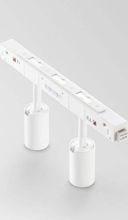 Proiettore-Regolabile-Ego-Alluminio-Bianco-2-Luci-Led-5W-3000K-1-10V