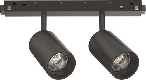 Proiettore-Regolabile-Ego-Alluminio-Nero-2-Luci-Led-5W-3000K-1-10V