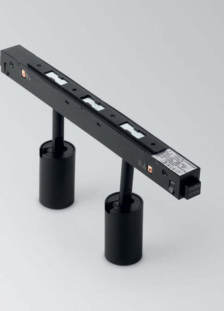 Proiettore-Regolabile-On-Off-Ego-Alluminio-Nero-2-Luci-Led-5W-3000K-Luce-Calda