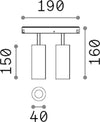 Proiettore-Regolaile-Ego-Alluminio-Bianco-2-Luci-24W-3000K-Luce-Calda-1-10W