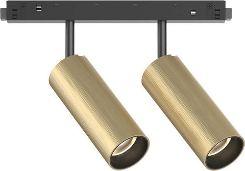 Proiettore-Regolaile-On-Off-Ego-Alluminio-Ottone-2-Luci-24W-3000K-Luce-Calda