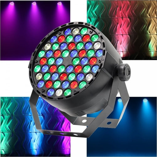 PROIETTORE SLIM DMX512 EFFETTO LUCE FLAT PAR LIGHT RGB+W ALTA LUMINOSITA 54 LED Strumenti Musicali/Sonorizzazione e palcoscenico/Illuminazione/Dispositivi per effetti luce Trade Shop italia - Napoli, Commerciovirtuoso.it