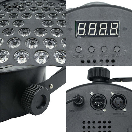 PROIETTORE SLIM DMX512 EFFETTO LUCE FLAT PAR LIGHT RGB+W ALTA LUMINOSITA 54 LED Strumenti Musicali/Sonorizzazione e palcoscenico/Illuminazione/Dispositivi per effetti luce Trade Shop italia - Napoli, Commerciovirtuoso.it