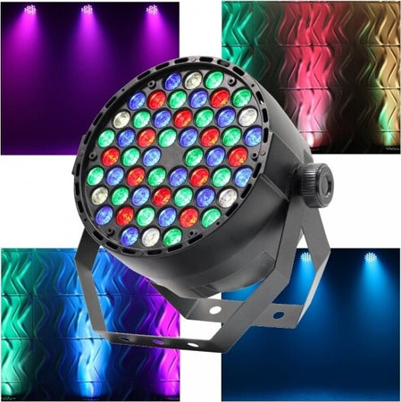 Proiettore-Slim-Dmx512-Effetto-Luce-Flat-Par-Light-Rgb+w-Alta-Luminosita-54-Led
