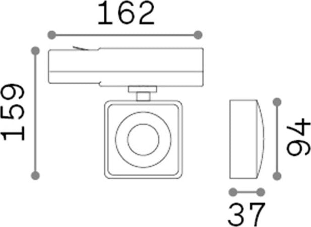 Proiettore-Square-Pov-Metallo-Bianco-1-Luce-22W-3000K-Luce-Calda