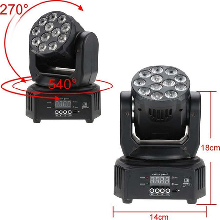 PROIETTORE TESTA MOBILE ROTANTE EFFETTI LUCE DISCOTECA DMX 512 RGB 18 LED 52W Strumenti Musicali/Sonorizzazione e palcoscenico/Illuminazione/Dispositivi per effetti luce Trade Shop italia - Napoli, Commerciovirtuoso.it
