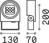 Proiettore-Ulex-Alluminio-Antracite-1-Luce-15W-3000K-Luce-Calda