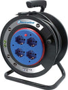 Prolunga-Elettrica-Cavo-15-Mt-Avvolgicavo-4-Prese-Schuko-Polivalenti-Spina-16a