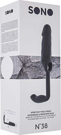 Prolunga Fallica con Massaggiatore prostata Guaina per Pene Grigia in TPE Stretchy Penis Extension And Plug – Grey Salute e cura della persona/Erotismo e contraccezione/Sex toys/Massaggiatori per la prostata Kondorama - Martinsicuro, Commerciovirtuoso.it