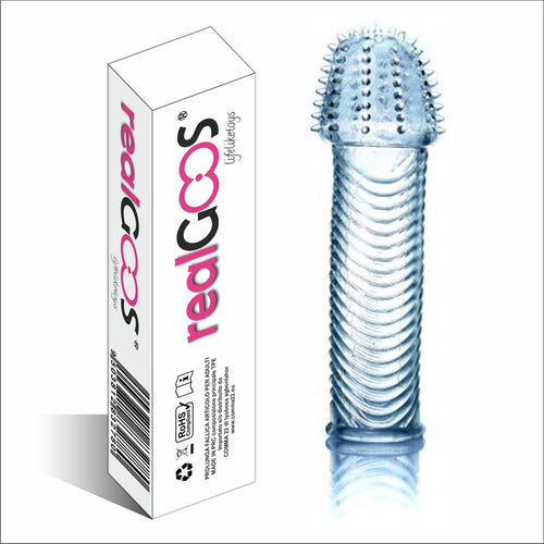 Prolunga Fallica Elastica Realgoos® Super Stretch Penis Sleeve In Tpe Trasparente Con Stimolatori sulla punta Salute e cura della persona/Erotismo e contraccezione/Sex toys/Guaine e prolunghe per il pene Kondorama - Martinsicuro, Commerciovirtuoso.it