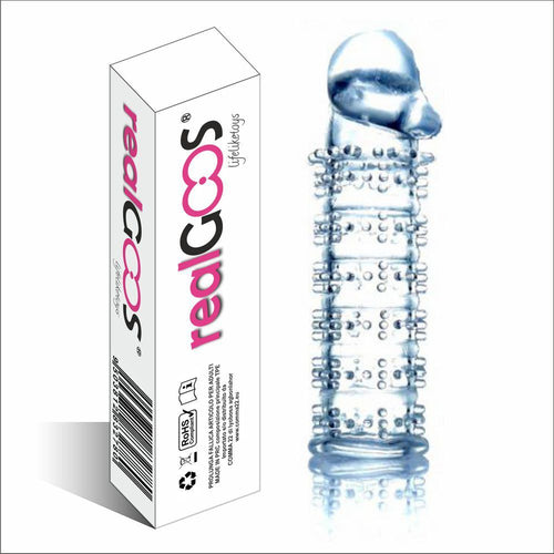 Prolunga Fallica Elastica Realgoos® Super Stretch Penis Sleeve In Tpe Trasparente Con Stimolatori Salute e cura della persona/Erotismo e contraccezione/Sex toys/Guaine e prolunghe per il pene Kondorama - Martinsicuro, Commerciovirtuoso.it