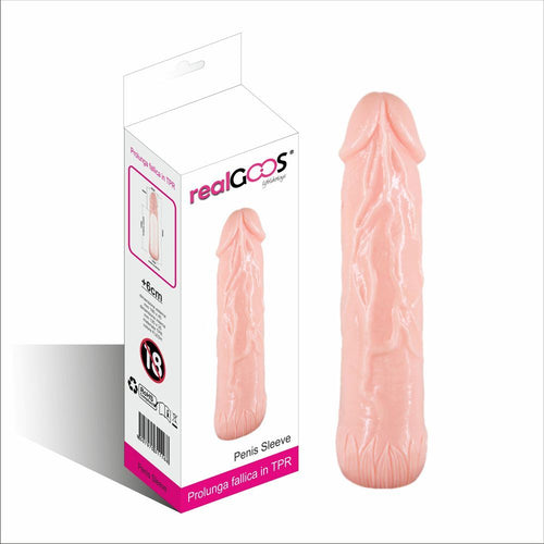 Prolunga Fallica In Morbido TPR Realgoos® Super Elastico Color Carne 180 X 40 mm Massimo Piacere Realistica Salute e cura della persona/Erotismo e contraccezione/Sex toys/Guaine e prolunghe per il pene Kondorama - Martinsicuro, Commerciovirtuoso.it