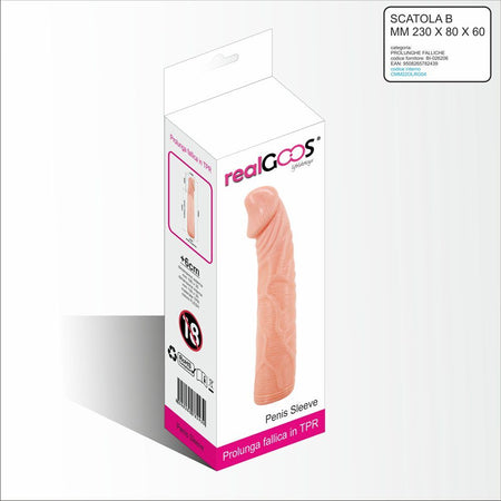 Prolunga Fallica Realgoos® In Morbido TPR Super Elastico Color Carne 190 X 35 mm Massimo piacere Salute e cura della persona/Erotismo e contraccezione/Sex toys/Guaine e prolunghe per il pene Kondorama - Martinsicuro, Commerciovirtuoso.it