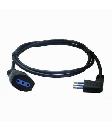 Prolunga Lineare 5 Metri Con Spina 10a 2p+t + Presa 10a 2p+t Cavo 90° Nera 83280