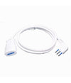 Prolunga Lineare Bianca 5 Mt Con Spina 10a 2p+t + Presa 10a 2p+t Cavo 90° 83271