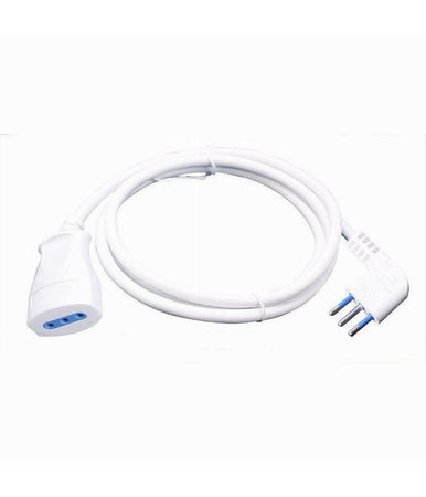 Prolunga Lineare Bianca 5 Mt Con Spina 10a 2p+t + Presa 10a 2p+t Cavo 90° 83271