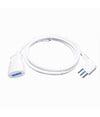 Prolunga Lineare Bianca Da 3 Mt Spina 10a 2p+t + Presa 10a 2p+t Cavo 90° 83270