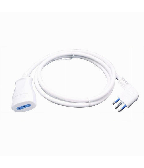 Prolunga Lineare Bianca Da 3 Mt Spina 10a 2p+t + Presa 10a 2p+t Cavo 90° 83270