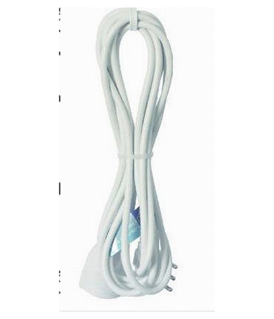 Prolunga Lineare Cavo 5mt 90° Con Spina 16a Presa Universale Schuko Bianca 83288