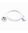 Prolunga Lineare Cavo 5mt 90° Con Spina 16a Presa Universale Schuko Bianca 83288