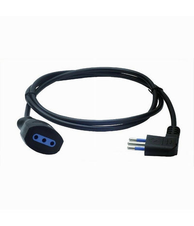 Prolunga Lineare Nera Spina 10a 2p+t + Presa 10a 2p+t Uscita Cavo 3 Mt 90° 83279