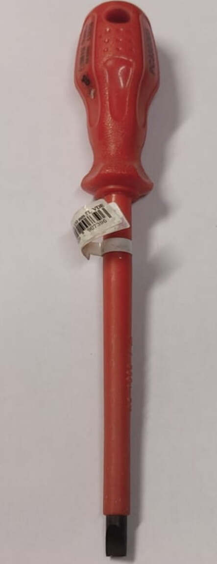 PROMAX---GIRAVITE-PROFESSIONALE-PER-ELETTRICISTA---PER-VITI-A-TESTA-PIATTA-6,5x150MM---LAMA-ISOLATA-E-MANICO-ROSSO-ERGONOMICO-IN-PVC