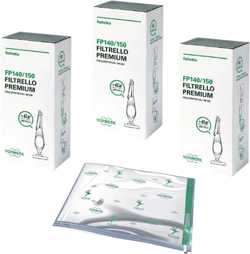 PROMO 3 FILTRELLI PREMIUM VK140-150 +DOVINA (SACCHI SOTTOVUOTO OMAGGIO)