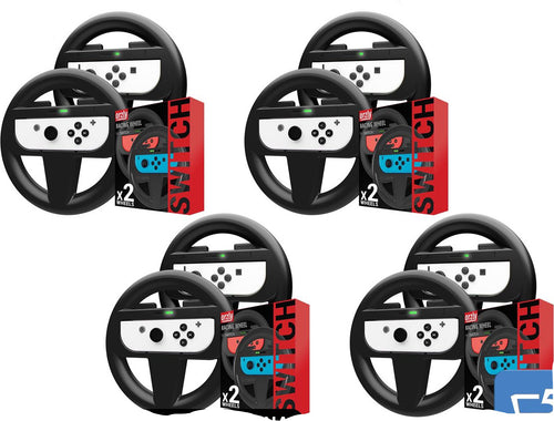 PROMO 4 Confezioni da 2 Orzly Volante Nintendo Switch per Telecomandi Joy-con Nintendo Switch colore nero