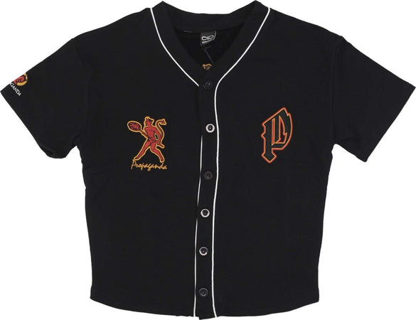 PROPAGANDA-Casacca-Bottoni-Uomo-Mefisto-Jersey-Black-da-uomo