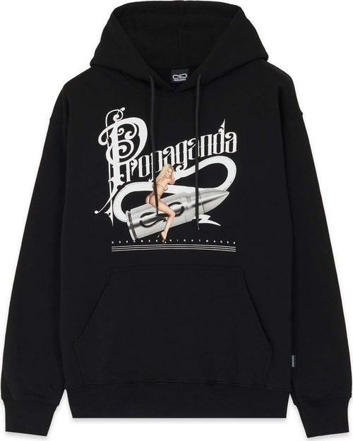 Propaganda Dreams Felpa Uomo Nera Stampata con Cappuccio Felpa 100% cotone Made in Italy Moda/Uomo/Abbigliamento/Felpe/Felpe con cappuccio Snotshop - Roma, Commerciovirtuoso.it