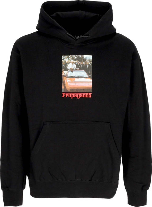 PROPAGANDA-Felpa-Cappuccio-Uomo-Amen-Hoodie-Black-da-uomo