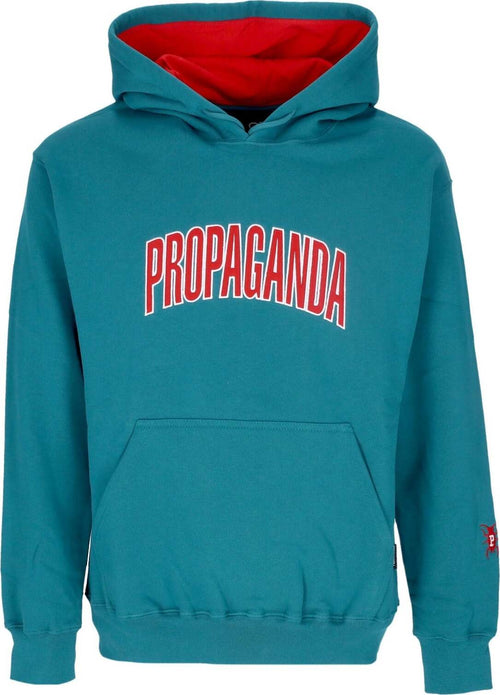 PROPAGANDA-Felpa-Cappuccio-Uomo-College-Hoodie-Petrol-da-uomo