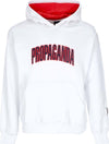 PROPAGANDA-Felpa-Cappuccio-Uomo-College-Hoodie-White-da-uomo