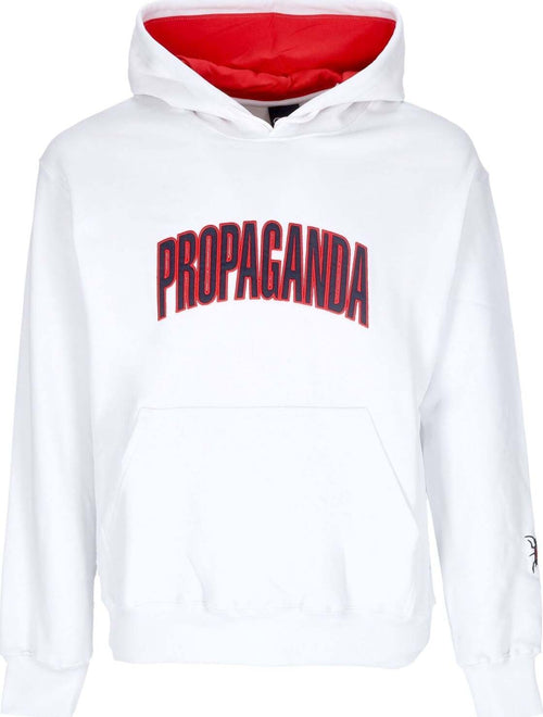 PROPAGANDA-Felpa-Cappuccio-Uomo-College-Hoodie-White-da-uomo