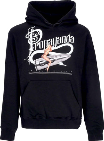 PROPAGANDA-Felpa-Cappuccio-Uomo-Dreams-Hoodie-Black-da-uomo
