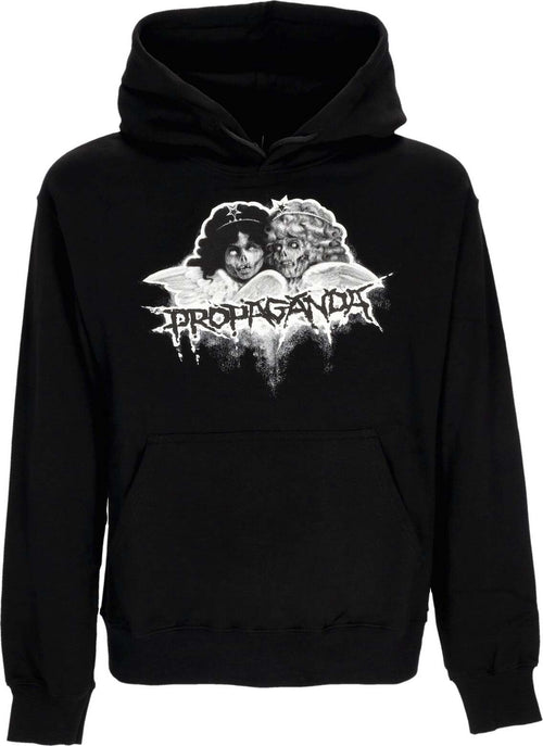 PROPAGANDA-Felpa-Cappuccio-Uomo-Innocent-Hoodie-Black-da-uomo