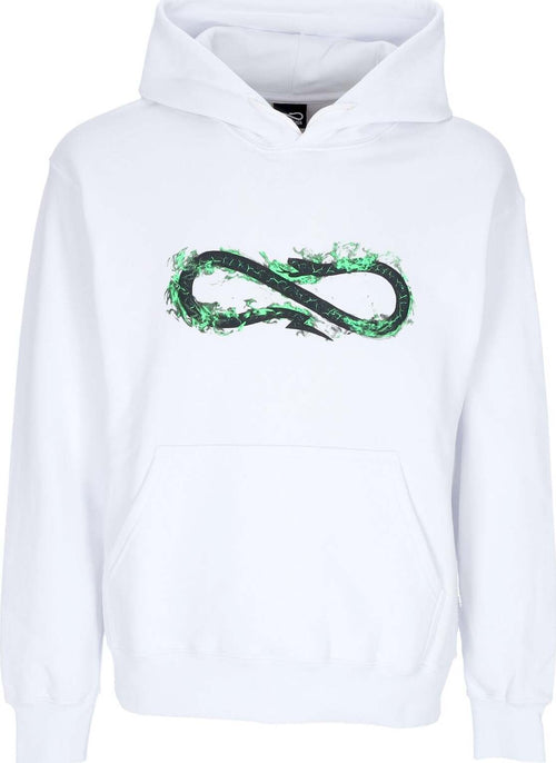 PROPAGANDA-Felpa-Cappuccio-Uomo-Logo-Fire-Hoodie-White-da-uomo