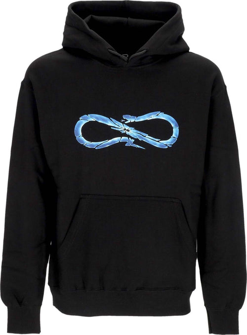 PROPAGANDA-Felpa-Cappuccio-Uomo-Logo-Glass-Hoodie-Black-da-uomo